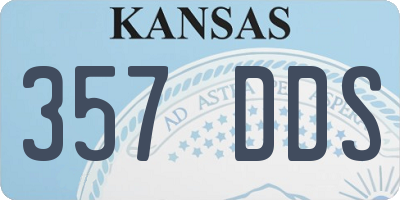 KS license plate 357DDS