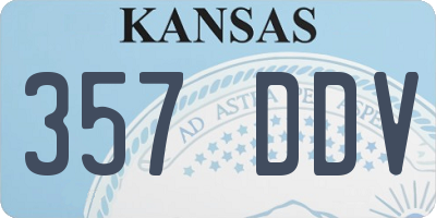 KS license plate 357DDV