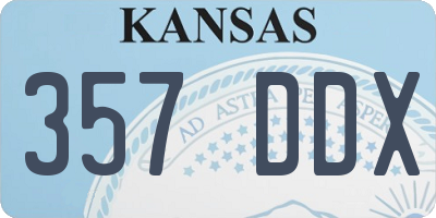 KS license plate 357DDX