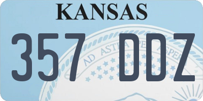 KS license plate 357DDZ