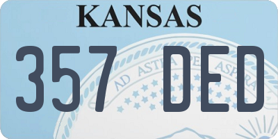 KS license plate 357DED