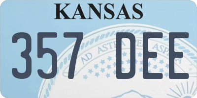 KS license plate 357DEE