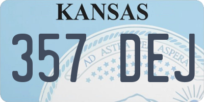 KS license plate 357DEJ