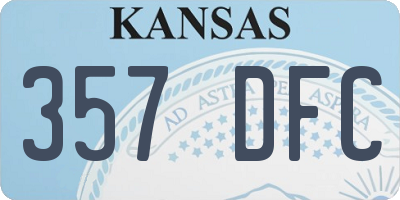KS license plate 357DFC