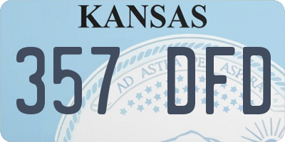 KS license plate 357DFD