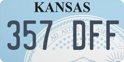KS license plate 357DFF