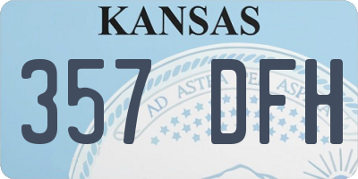 KS license plate 357DFH