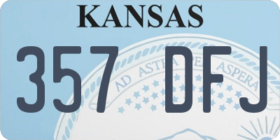 KS license plate 357DFJ