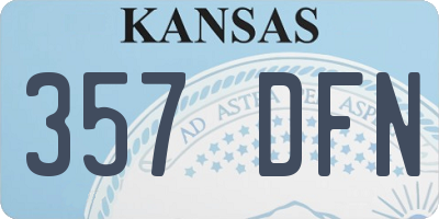 KS license plate 357DFN