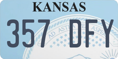 KS license plate 357DFY