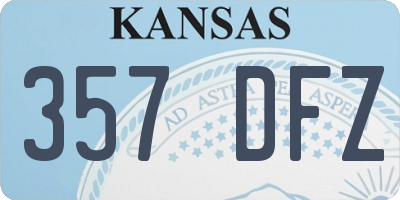 KS license plate 357DFZ