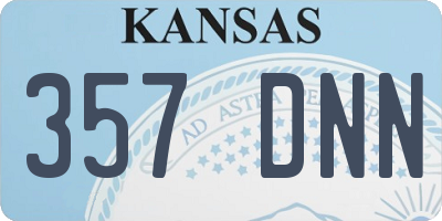 KS license plate 357DNN