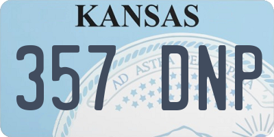 KS license plate 357DNP