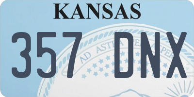 KS license plate 357DNX