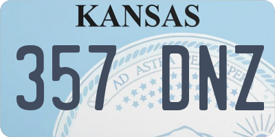 KS license plate 357DNZ