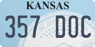 KS license plate 357DOC