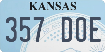 KS license plate 357DOE