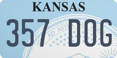 KS license plate 357DOG