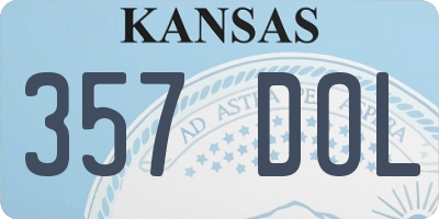 KS license plate 357DOL