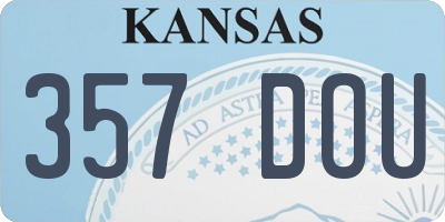 KS license plate 357DOU