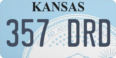 KS license plate 357DRD