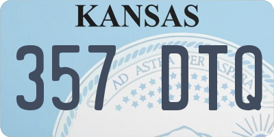 KS license plate 357DTQ