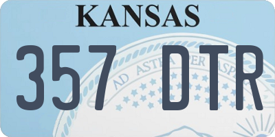 KS license plate 357DTR