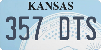 KS license plate 357DTS