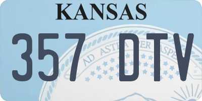 KS license plate 357DTV