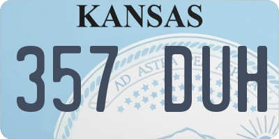 KS license plate 357DUH
