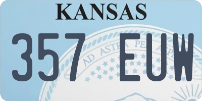 KS license plate 357EUW