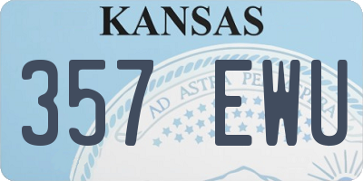 KS license plate 357EWU