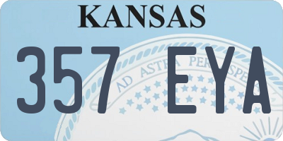 KS license plate 357EYA