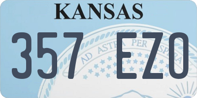 KS license plate 357EZO