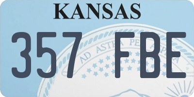 KS license plate 357FBE