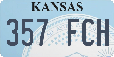 KS license plate 357FCH