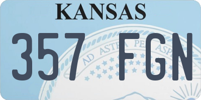 KS license plate 357FGN