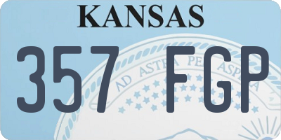 KS license plate 357FGP