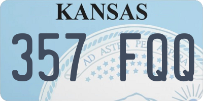 KS license plate 357FQQ