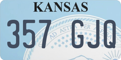 KS license plate 357GJQ