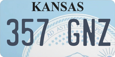 KS license plate 357GNZ