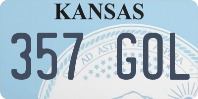 KS license plate 357GOL