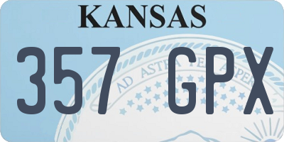 KS license plate 357GPX