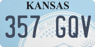 KS license plate 357GQV