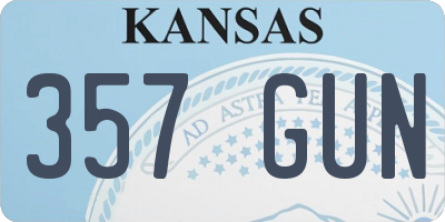 KS license plate 357GUN