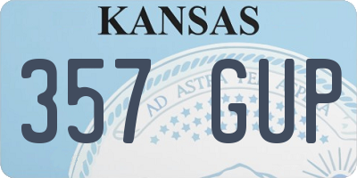 KS license plate 357GUP