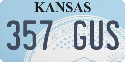 KS license plate 357GUS