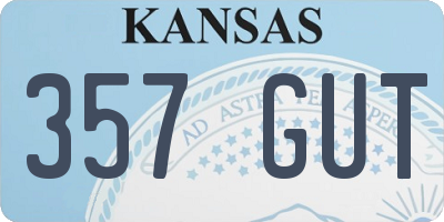 KS license plate 357GUT