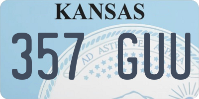 KS license plate 357GUU