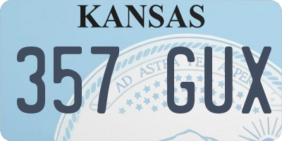 KS license plate 357GUX